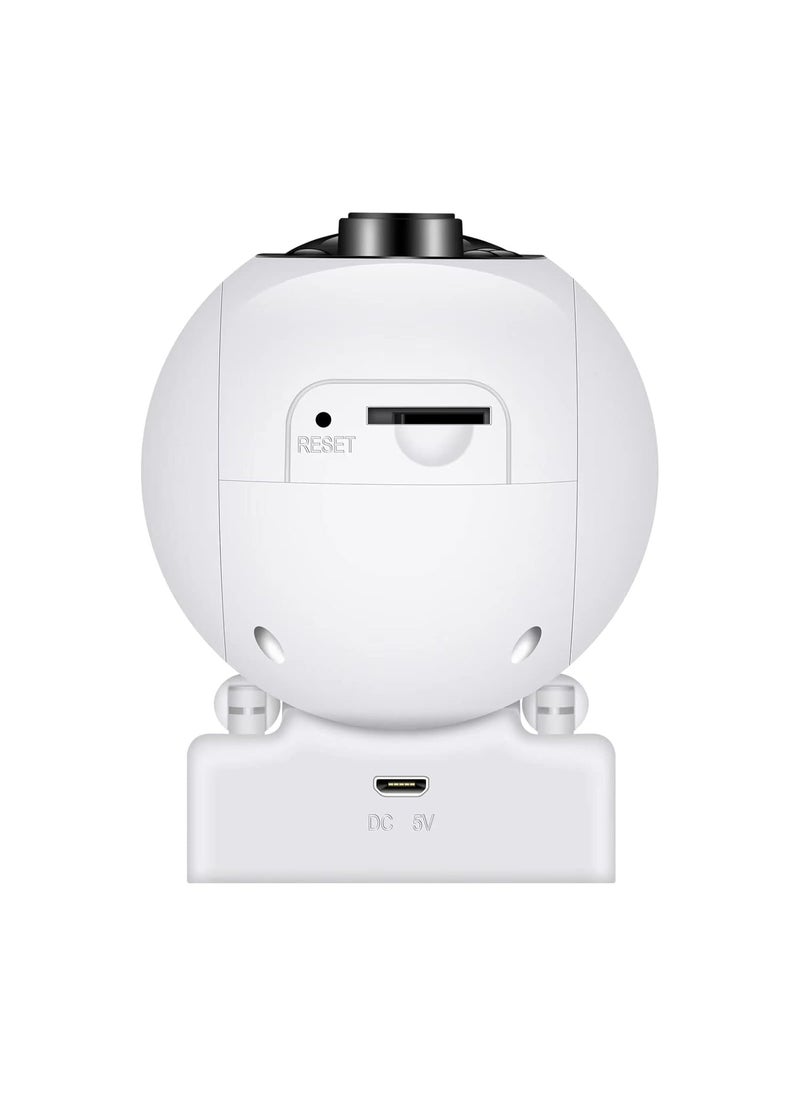GARYVIZ 3 MP FHD WiFi Indoor Mini Fox Ptz Security Camera with Color Night Vision 360 Ptz Rotation Motion Tracking Two Way Audio and Multi Users View