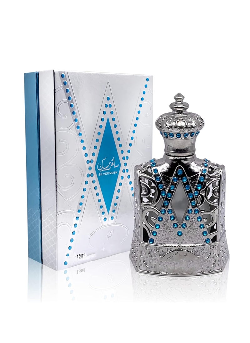 Silver Musk Concentrated Perfume Oil, Attar Oil Cpo 15 Ml