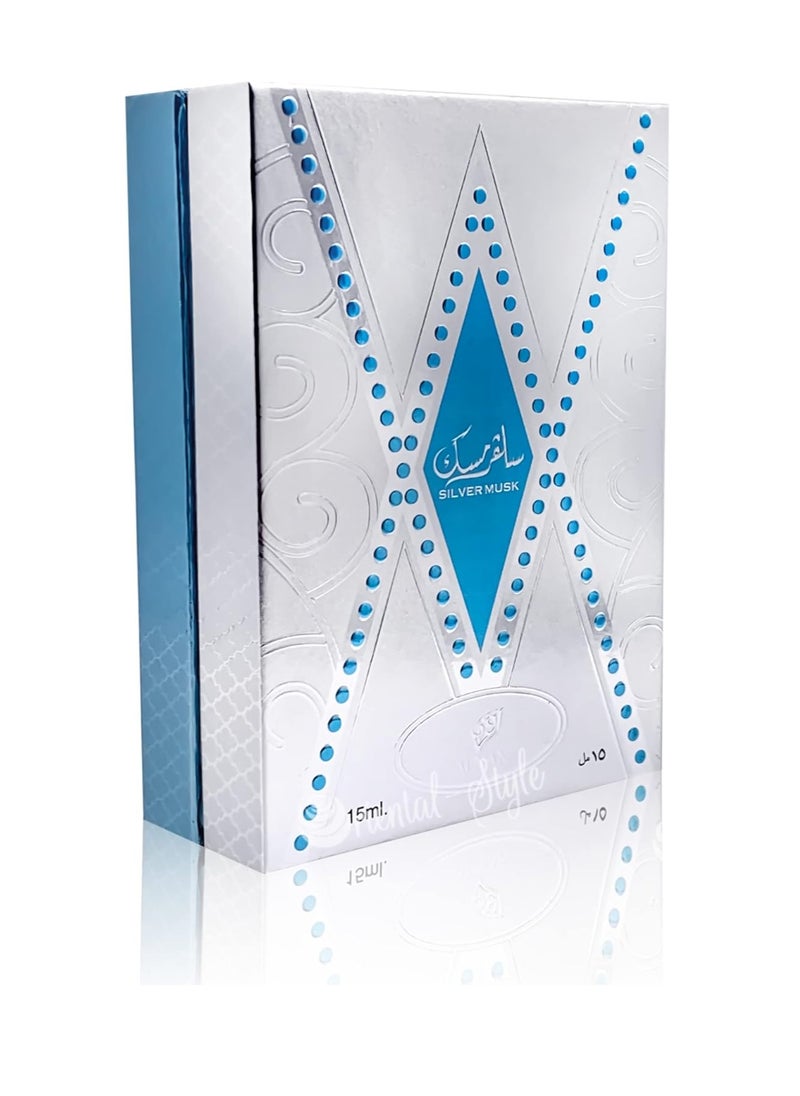 Silver Musk Concentrated Perfume Oil, Attar Oil Cpo 15 Ml