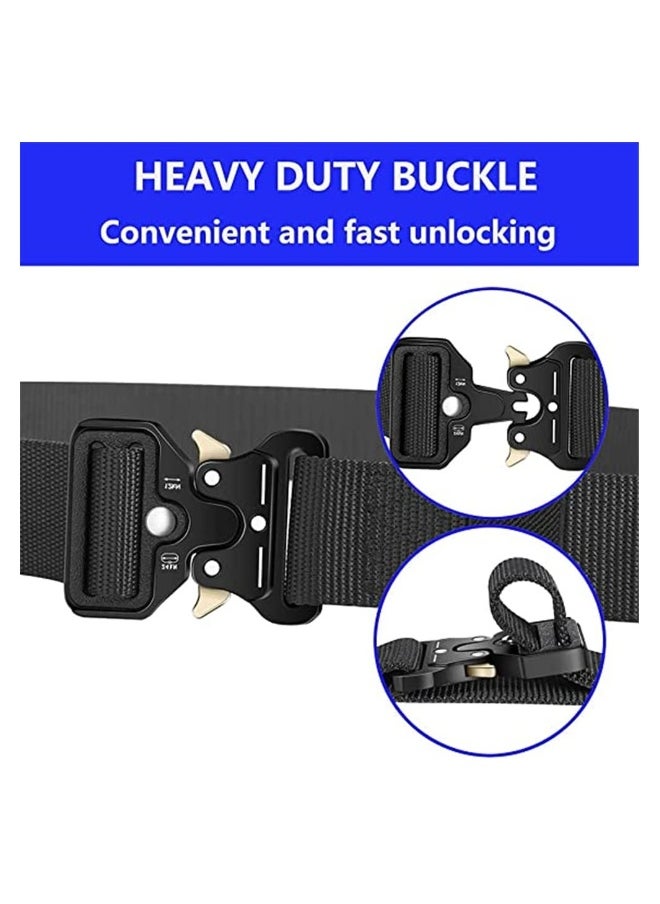 Mens Tactical Belt 3-Pack, Military Style Casual Belts for Men, Versatile Multi-Use Design