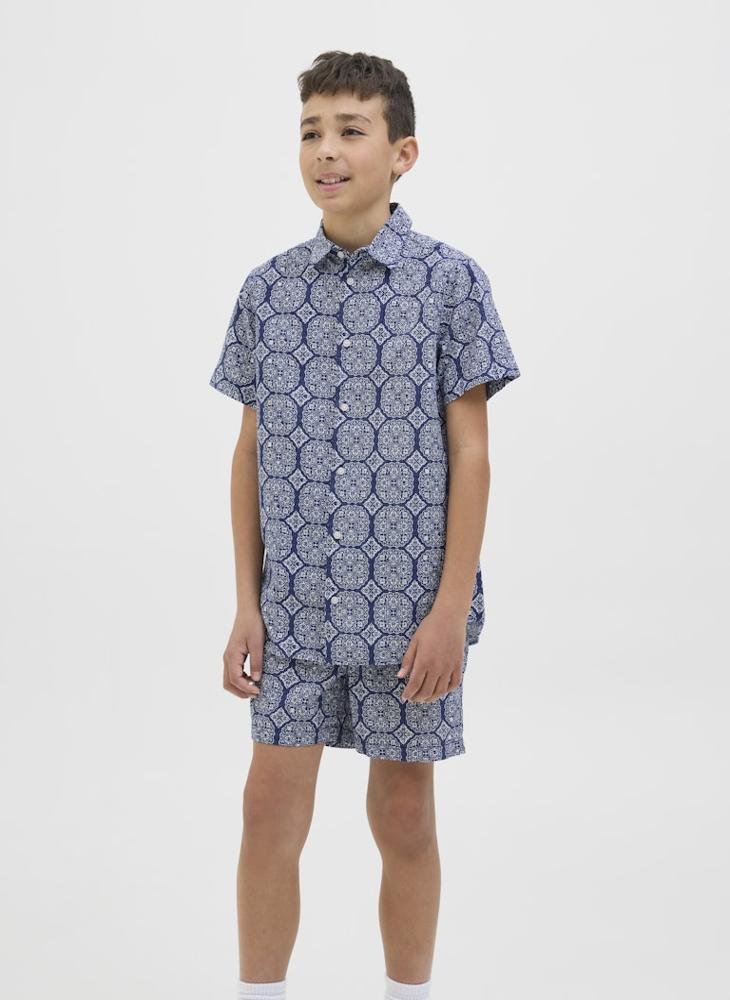 Kids Jorseersucker Aop Shirt