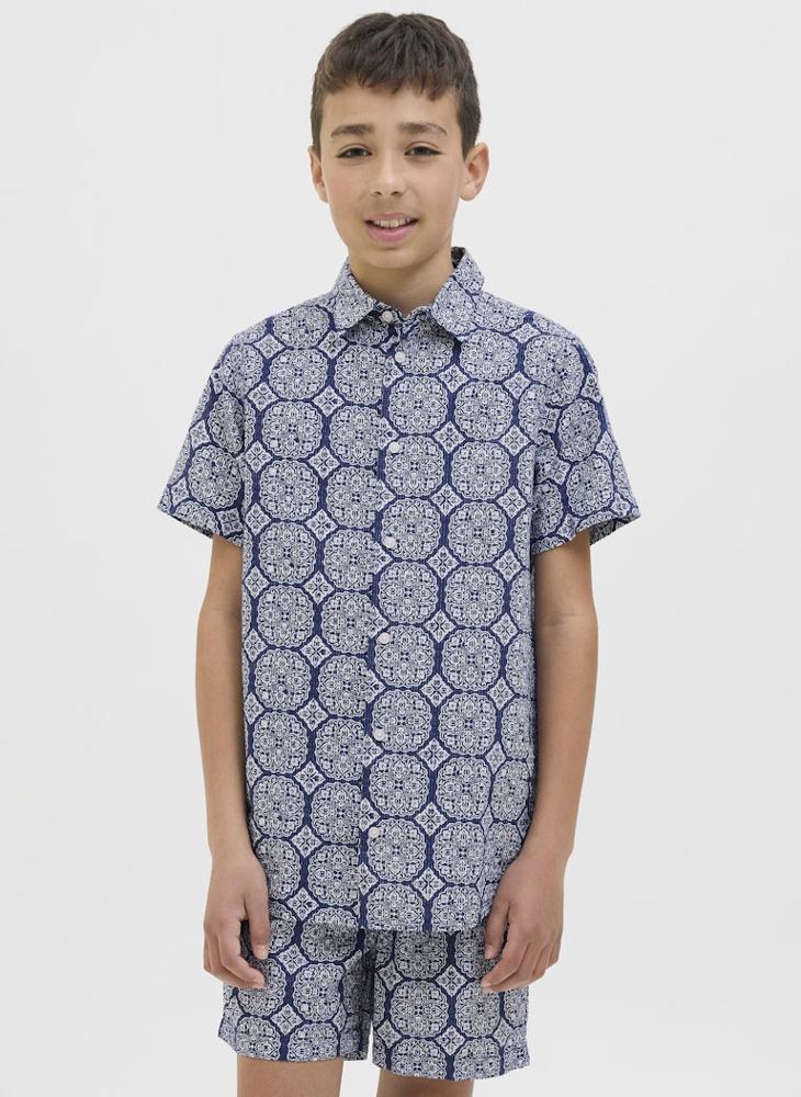 Kids Jorseersucker Aop Shirt
