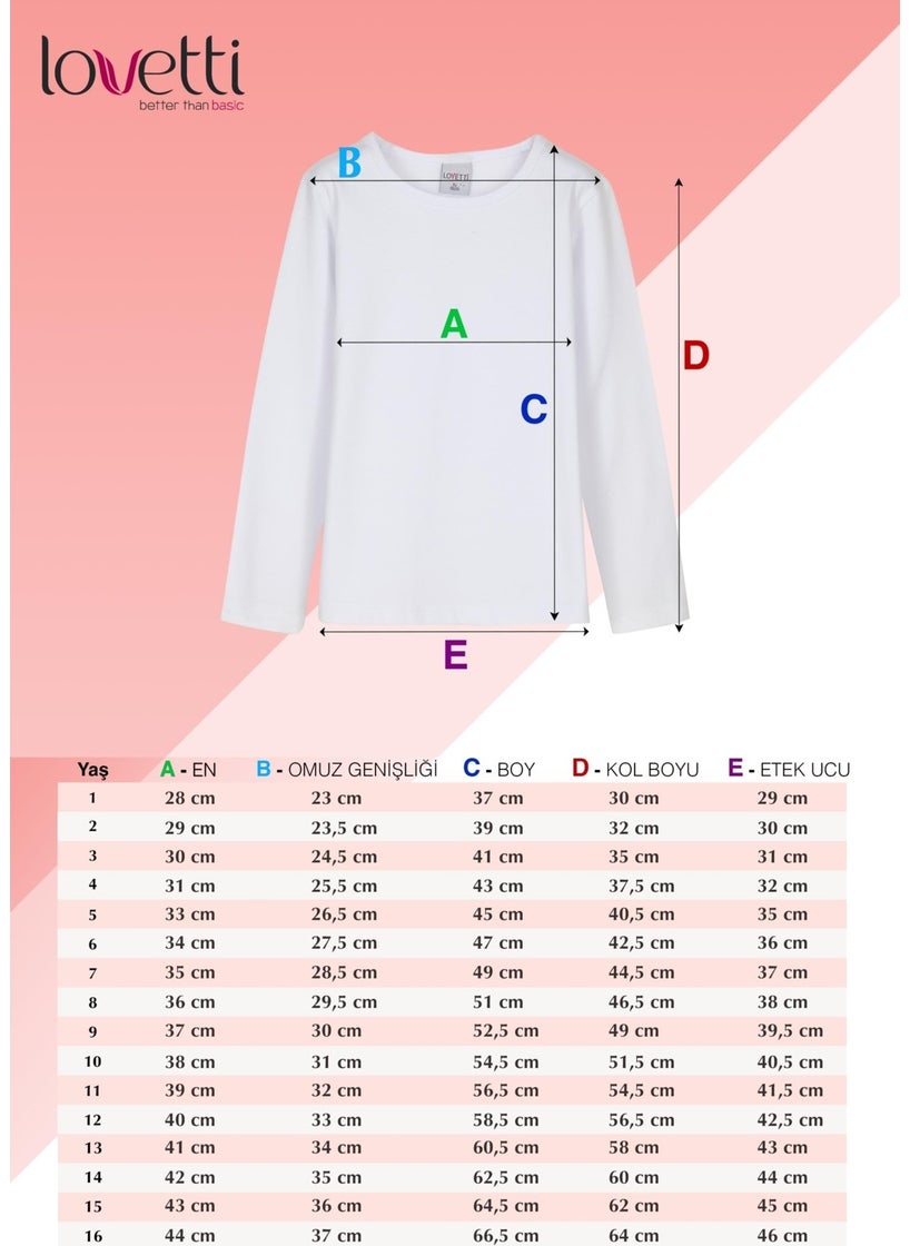 Dark Green Basic Seasonal Lycra Long Sleeve Girls T-Shirt