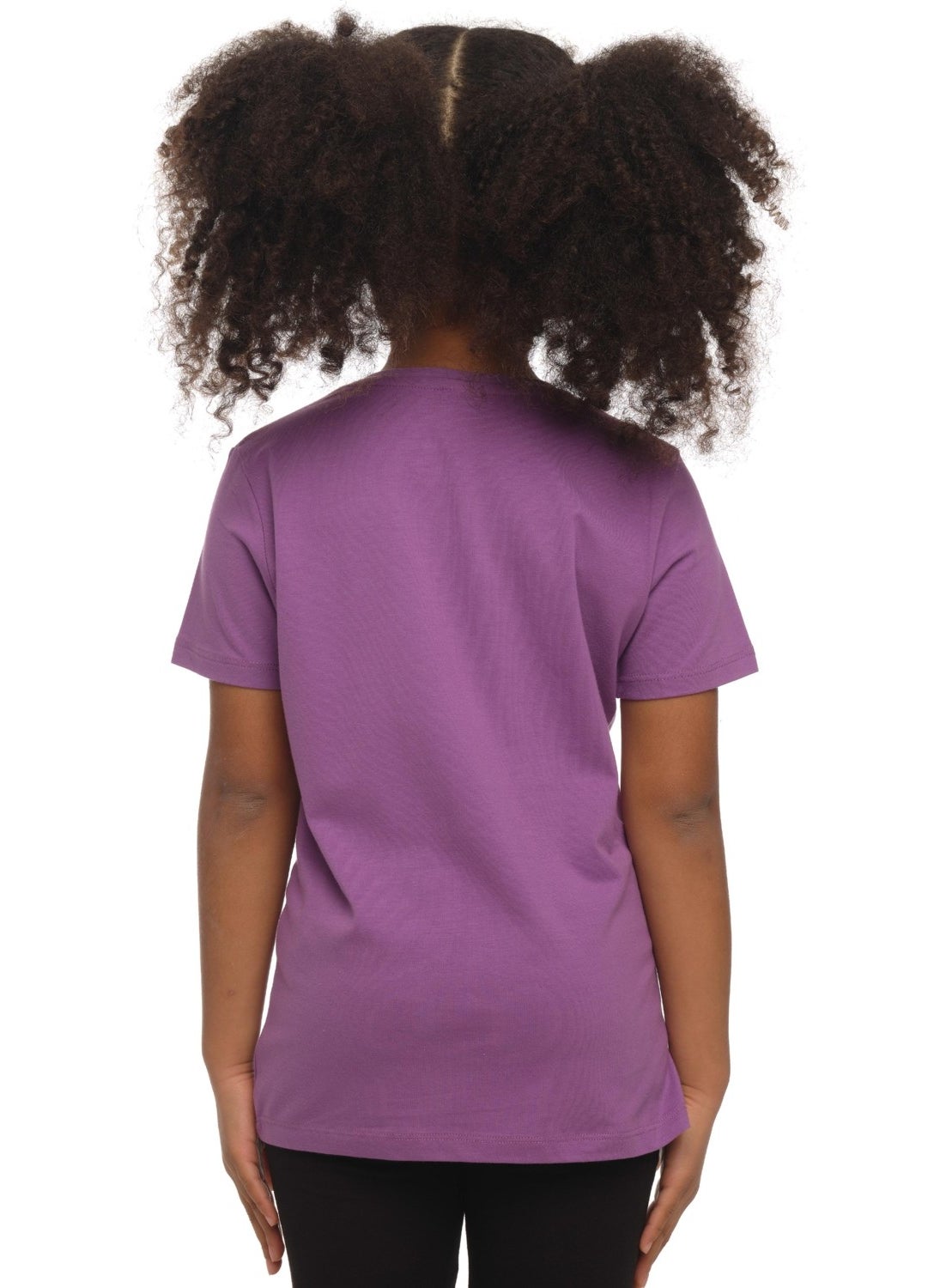 Light Purple Basic Unisex Kids Zero Collar Short Sleeve T-Shirt