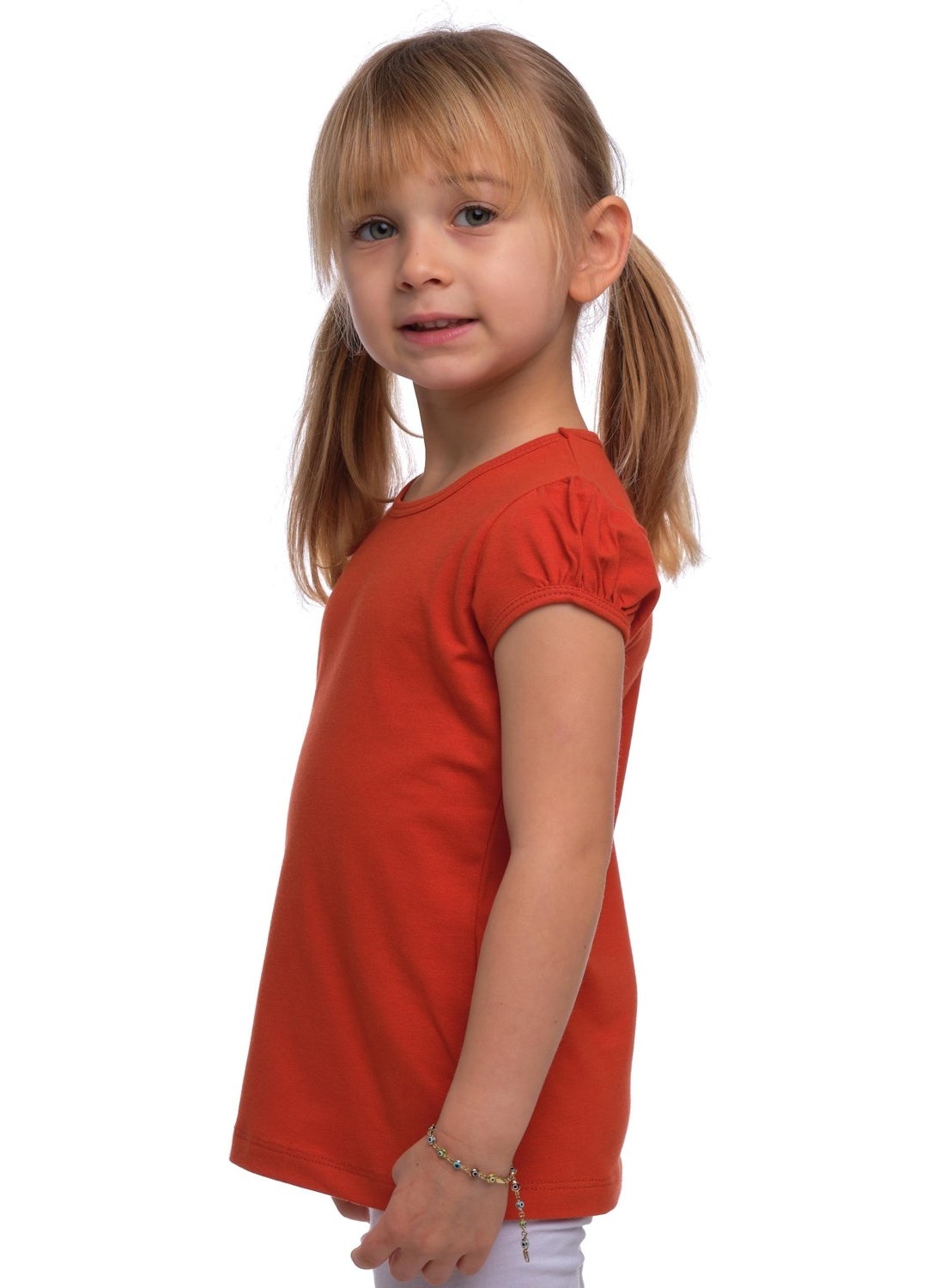 Brick Basic Girl Zero Collar Watermelon Sleeve T-Shirt