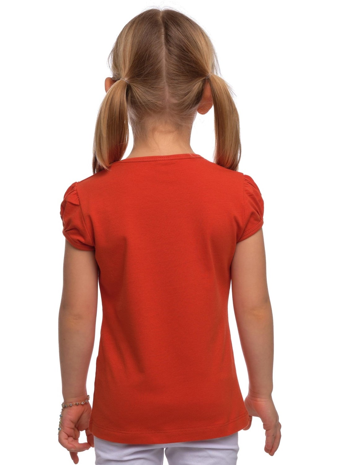 Brick Basic Girl Zero Collar Watermelon Sleeve T-Shirt