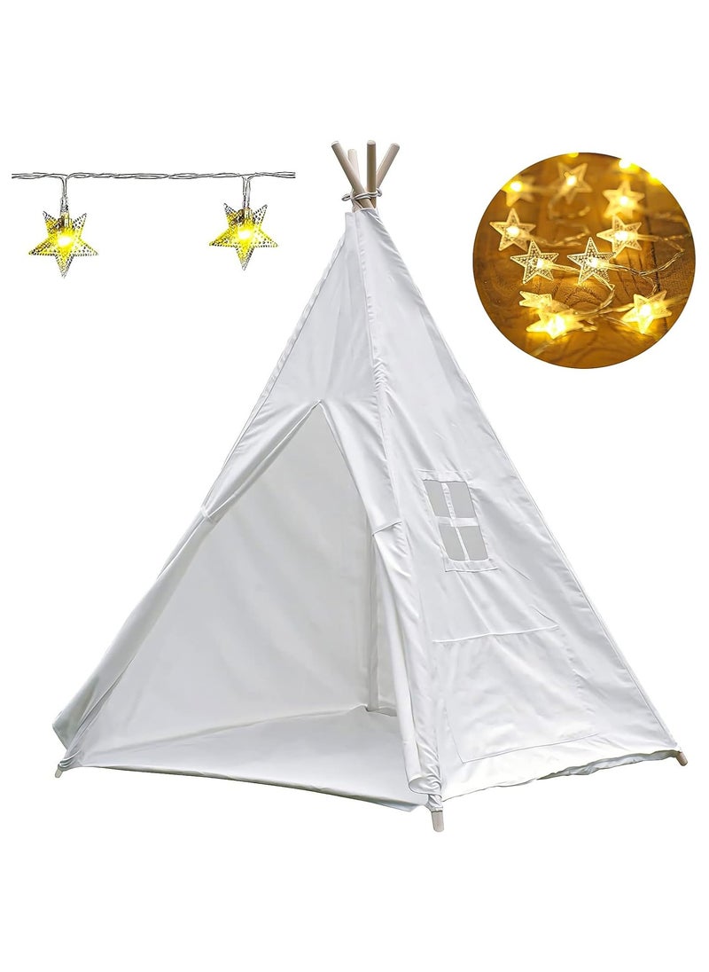 Portable Pop Up Teepee Tent – Breathable & Foldable Design White (5.3x4.1x35.11 cm)