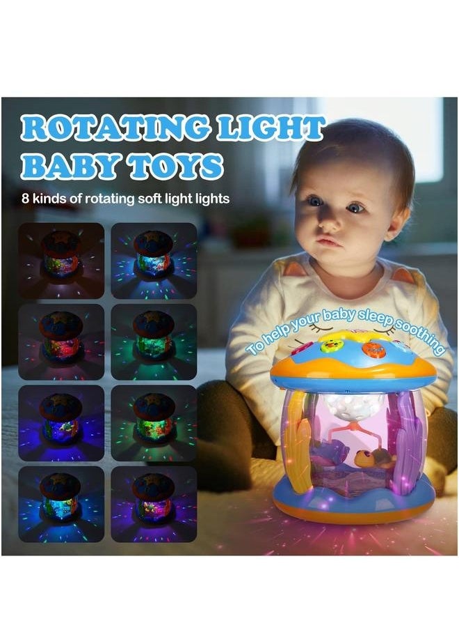 Baby Toys 6 to 12 Months, Sensory for 1 2 3 Year Old Boys Girls, Early Learning Musical Toddler, Ocean Projector Light Up with Music, Educational Toy Birthday Gifts