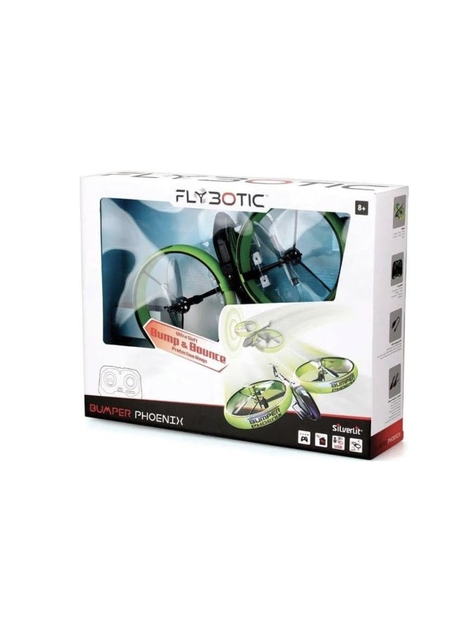 SilverLit FLYBOTIC 3-Channel 2.4GHz Bumper Phoenix Helicopter (Green)