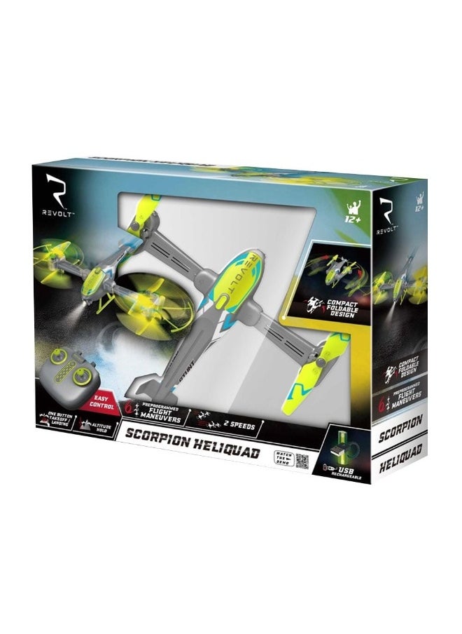Syma Revolt Scorpion Heliquad Remote Control Quadcopter (Gray/Green)