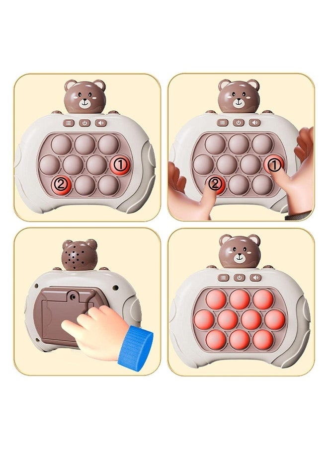 SYOSI on Puzzle Game Machine, Bear, Sensory Fidget Toys, Game Controller Bubble Sensory Fidget Toy, Stress Anxiety Relief Sensory Toys for Kids and Adults