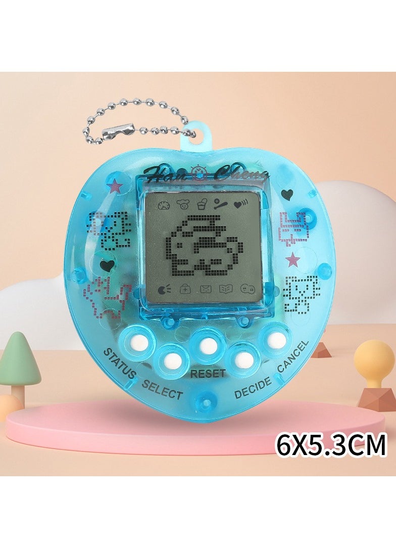 Two Pcs - Electronic Pet Machine, Handheld Mini Nostalgic Game Machine, Children's Puzzle Toy, Hanging Decoration Gift（Blue）