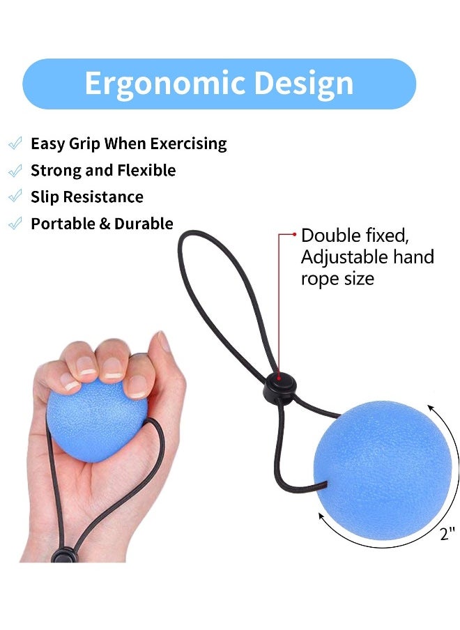 Stress Ball Portable Squeeze Stress Relief Balls Strengthen Hand Exercise and Relieve Tension Hand Exerciser Grip Strengthener Stress Relief 5PCS