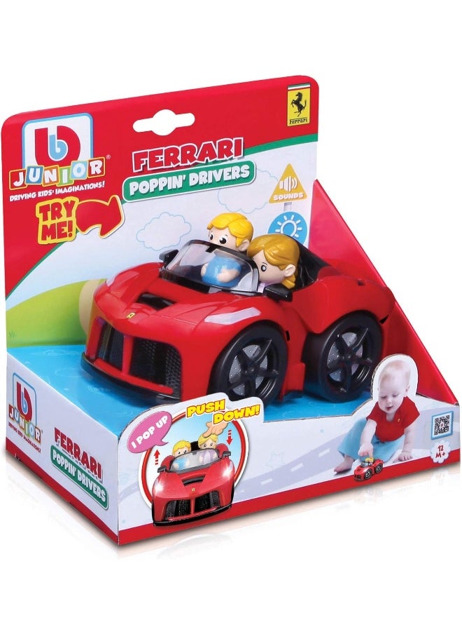 Bburago Junior Ferrari Poppin Drivers Toy Car (Red)