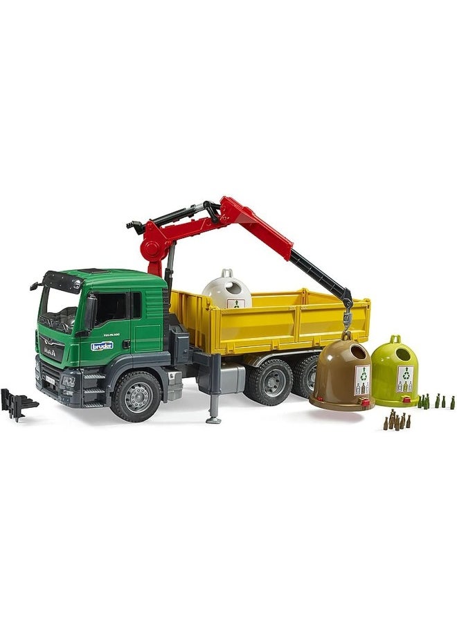 Bruder Man TGS Truck with Recycling Containers and Bottles (1:16)