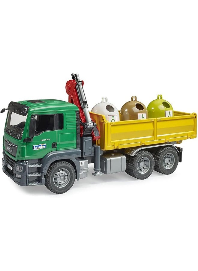 Bruder Man TGS Truck with Recycling Containers and Bottles (1:16)