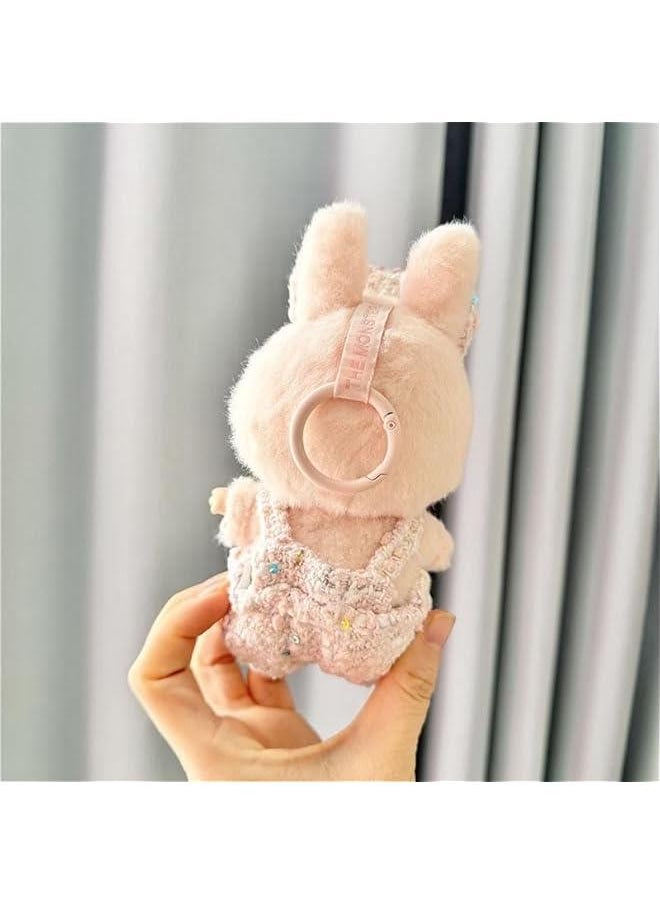 Tweed Outfit for LABUBU Doll, Cute & Durable Clothes for 7-8 inch Dolls, Handmade Faux Wool Coat & Hat Set, Perfect for LABUBU Collectors, Unique Gift for Doll Lovers(No Doll)