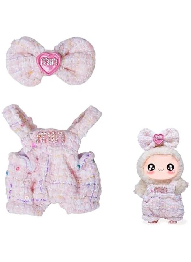 Tweed Outfit for LABUBU Doll, Cute & Durable Clothes for 7-8 inch Dolls, Handmade Faux Wool Coat & Hat Set, Perfect for LABUBU Collectors, Unique Gift for Doll Lovers(No Doll)