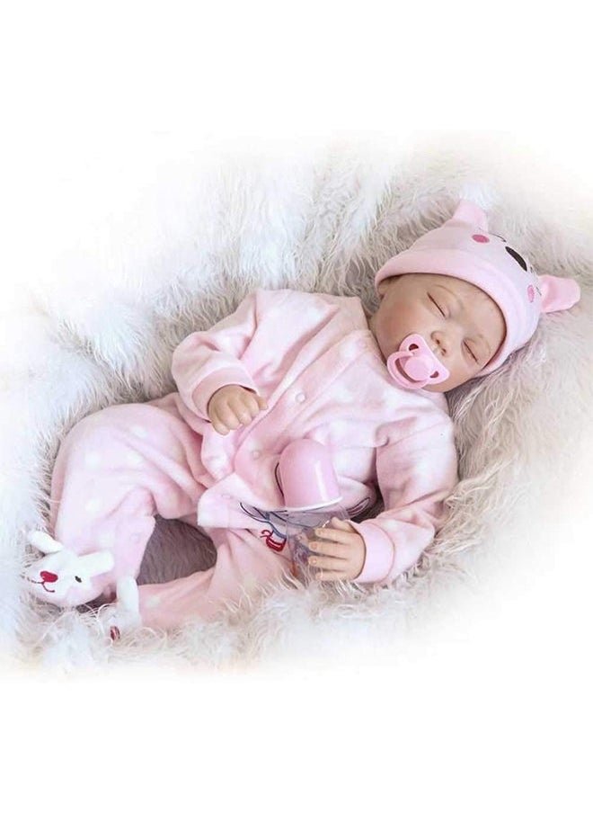 Reborn Baby Doll With Feeding Bottle And Teether 47 x 14 23cm