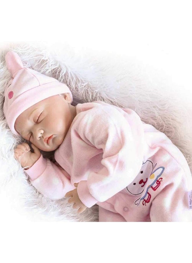 Reborn Baby Doll With Feeding Bottle And Teether 47 x 14 x 23cm