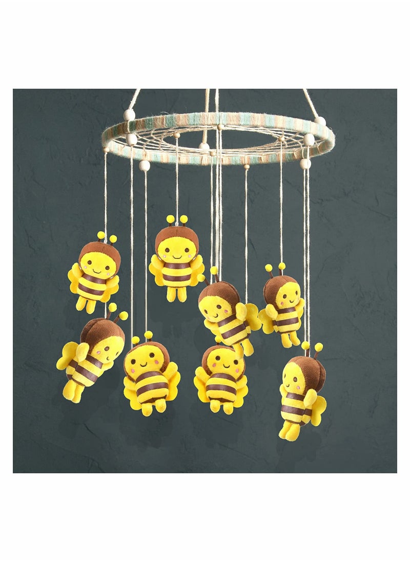 8 Pcs 5 Inch Stuffed Bees Plush Soft Bees Small Bee Stuffed Animal Realistic Cartoon Little Honey Bee Stuffed Toy Adorable Bee Doll for Bee Birthday Party Decorations DIY