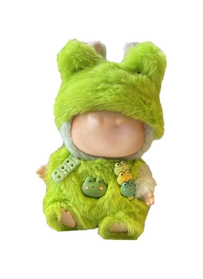 Doll Clothes – Luxury Chic Style Set for 17cm Dolls, High-End Fashion, 17cm Dolls Accessories, Premium Labubu Outfit with Accessories (Green)