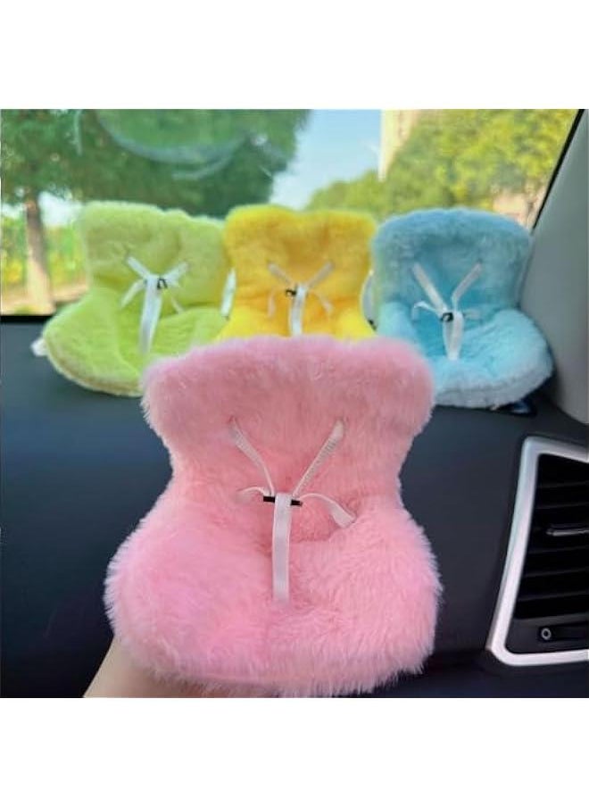 Car Seat for Labubu Doll, Cute Functional Car Ornament with Air Vent Clip and Desktop Stand, Carseat Accessories Stuff (Pink)