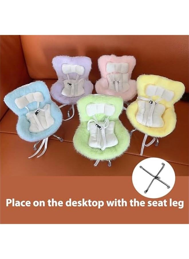Car Seat for Labubu Doll, Cute Functional Car Ornament with Air Vent Clip and Desktop Stand, Carseat Accessories Stuff (Pink)