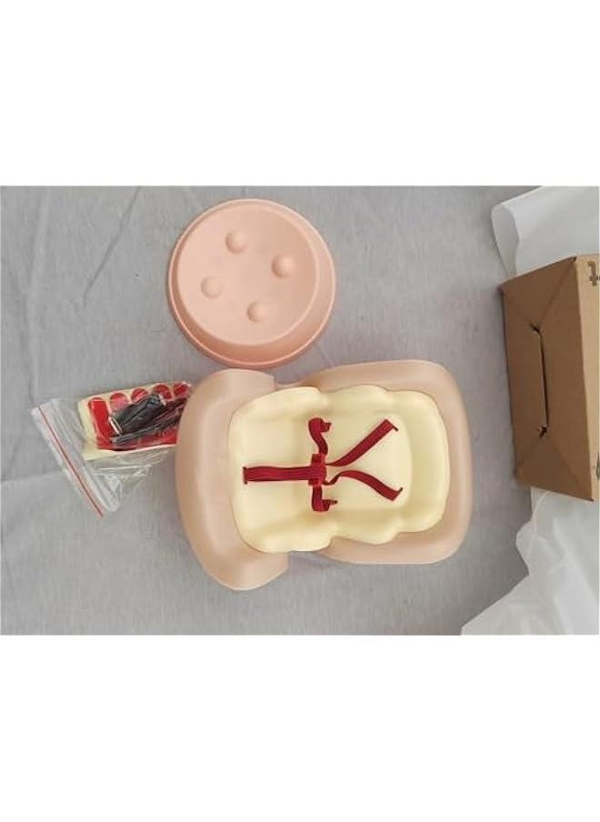 Car Seat Protector for 17cm Labubu Doll, Desktop Ornament Set with Accessories,Protects Dolls, Perfect for Car Decoration and Display,Suitable for 17-cm Dolls (Pink Yellow)