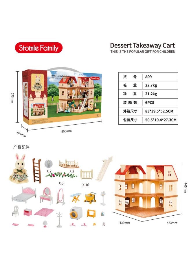 : 2 Dollhouse Mini Furniture Miniature Model Kitchen Scene Play House Toy Simulation Cabinet Tableware Hand Office