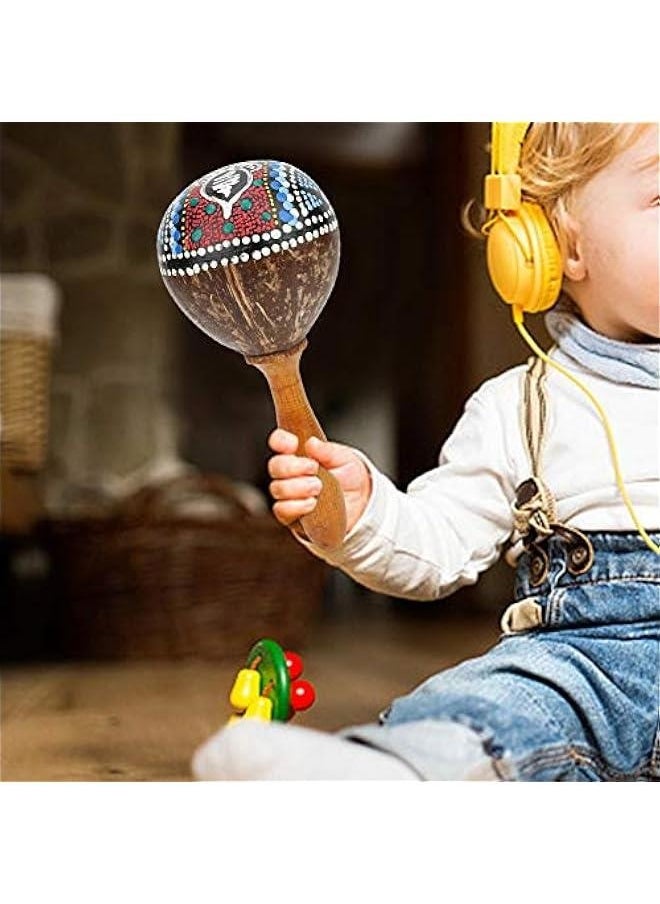 Professional Maracas Musical Instruments , Sand Hammer Musical Instrument , Shaker Hand Percussion Instrument , Musical Instruments for Adults(WOOD)