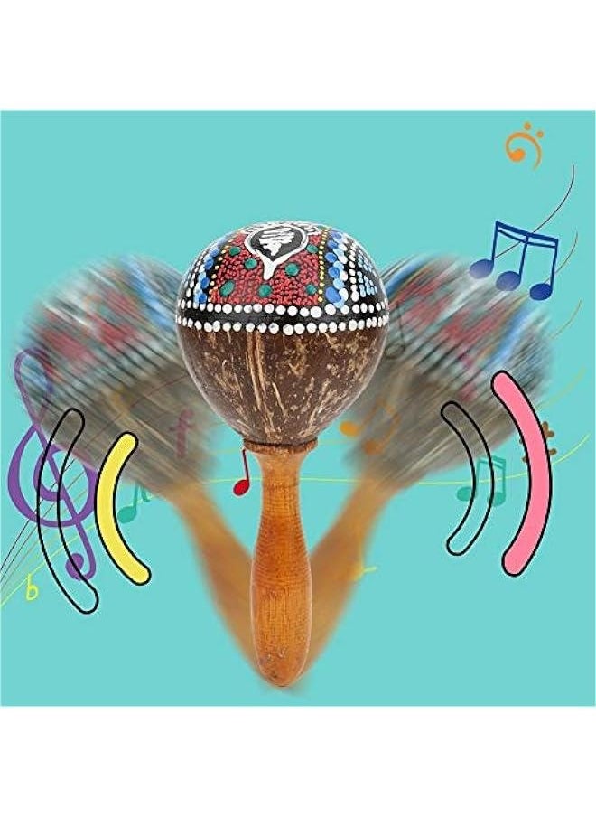 Professional Maracas Musical Instruments , Sand Hammer Musical Instrument , Shaker Hand Percussion Instrument , Musical Instruments for Adults(WOOD)
