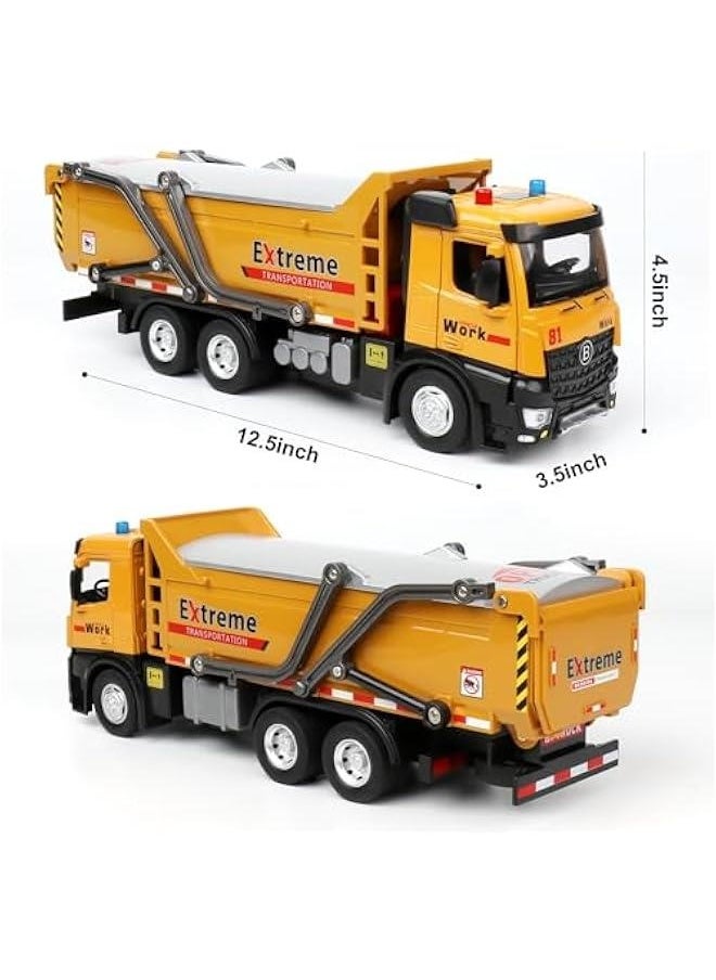Dump Truck Toy for Kids 3-5,with Metal Cab,Kids Toy Cars with Lights and Sounds,Toy Truck Gift for Boy Age 2 3 4 5 Years Old