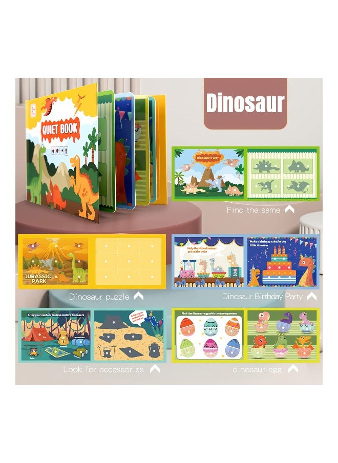4-Pack DIY Quiet Book for Toddlers, Montessori Busy Book for Kids to Enhance Learning Skills with Dinosaur, Sea, and Space Activities - Educational Toys for Preschool Development.