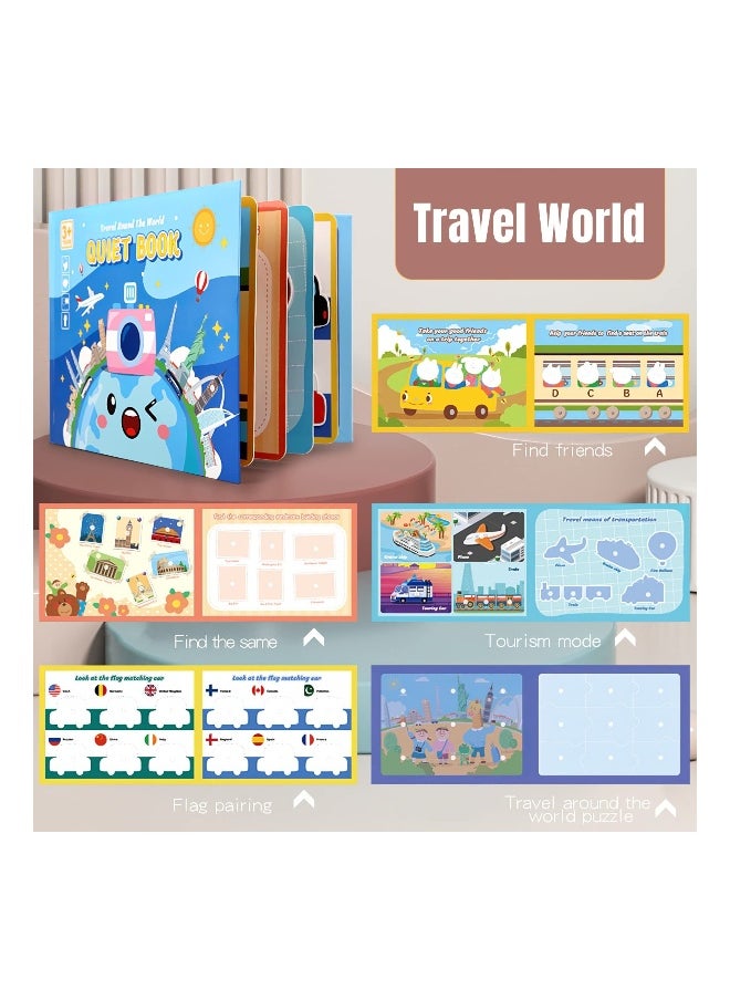 4-Pack DIY Quiet Book for Toddlers, Montessori Busy Book for Kids to Enhance Learning Skills with Dinosaur, Sea, and Space Activities - Educational Toys for Preschool Development.