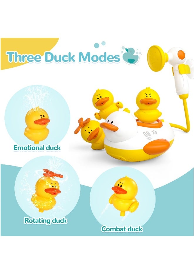 Fun Bath Toys for Kids, Colorful Shower Sprayer with 3 Duck Figures  4 Toddler Shower Accessories, Perfect for Playtime in the Tub