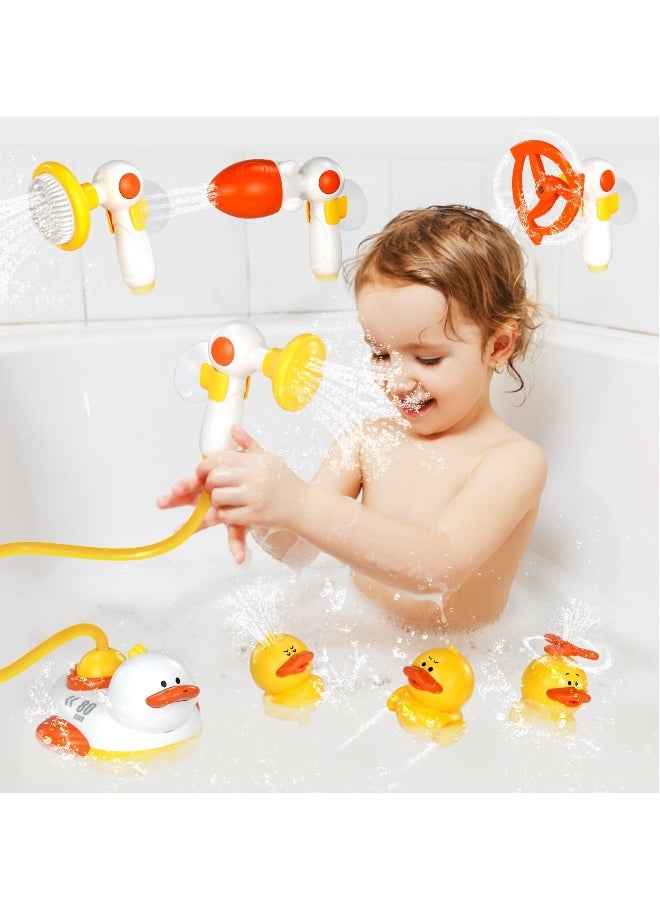 Fun Bath Toys for Kids, Colorful Shower Sprayer with 3 Duck Figures  4 Toddler Shower Accessories, Perfect for Playtime in the Tub