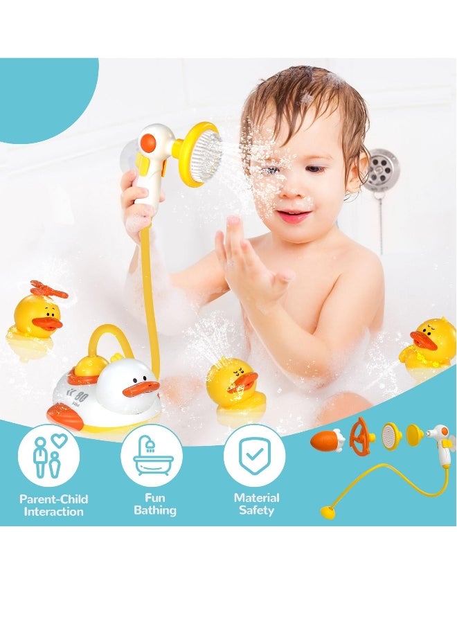 Fun Bath Toys for Kids, Colorful Shower Sprayer with 3 Duck Figures  4 Toddler Shower Accessories, Perfect for Playtime in the Tub