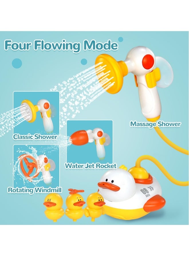 Fun Bath Toys for Kids, Colorful Shower Sprayer with 3 Duck Figures  4 Toddler Shower Accessories, Perfect for Playtime in the Tub