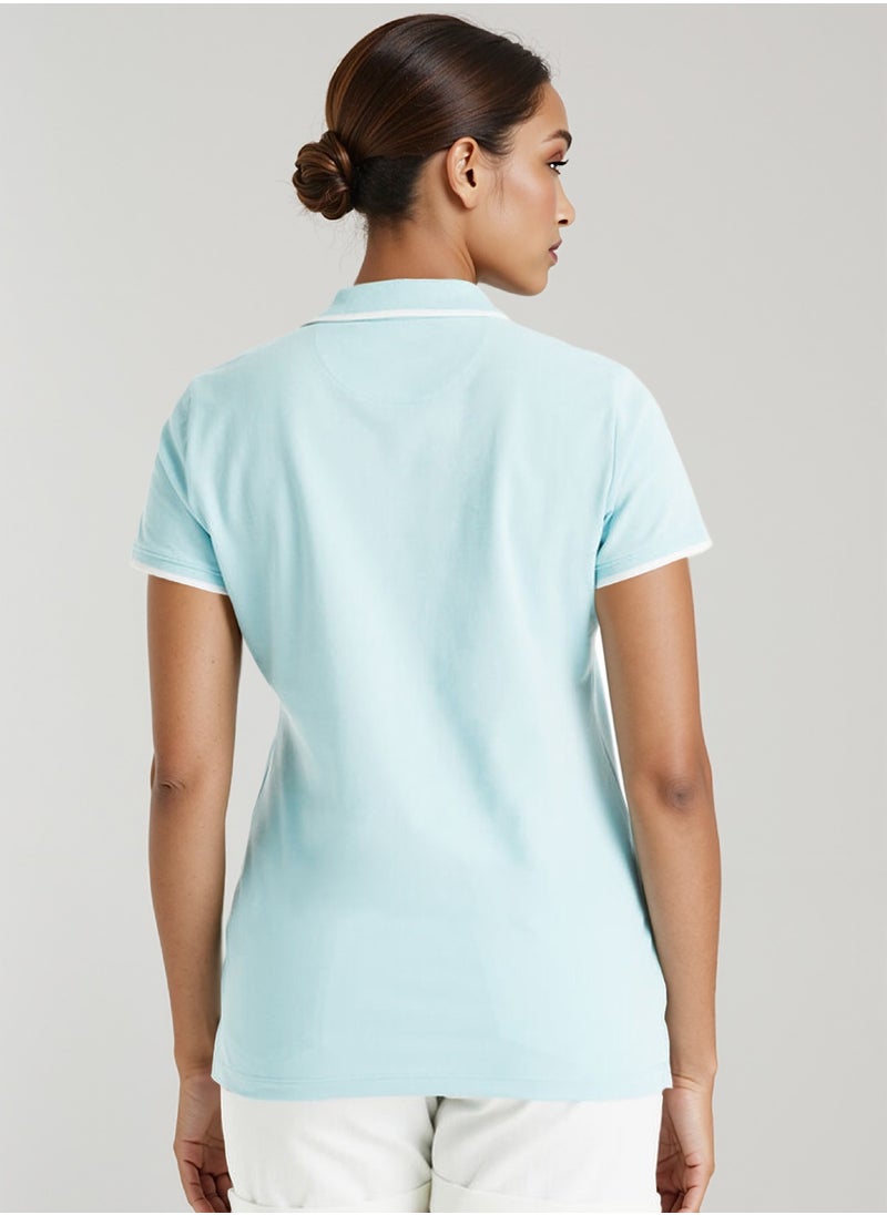Basic Regular Fit Premium Cotton Logo Polo Shirt
