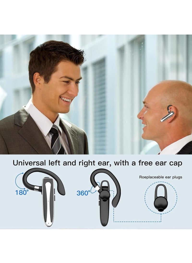 Bluetooth Headset For Cell Phone Wireless Bluetooth 5.1 Earpiece Single-Ear Headset Hands-Free Earphones For Office Driving Calling Compatible Android/iPhone.