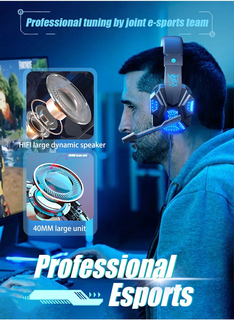 Wired Over-Ear Gaming Headphones For PS4/PS5/XOne/XSeries/Nintendo Switch/PC