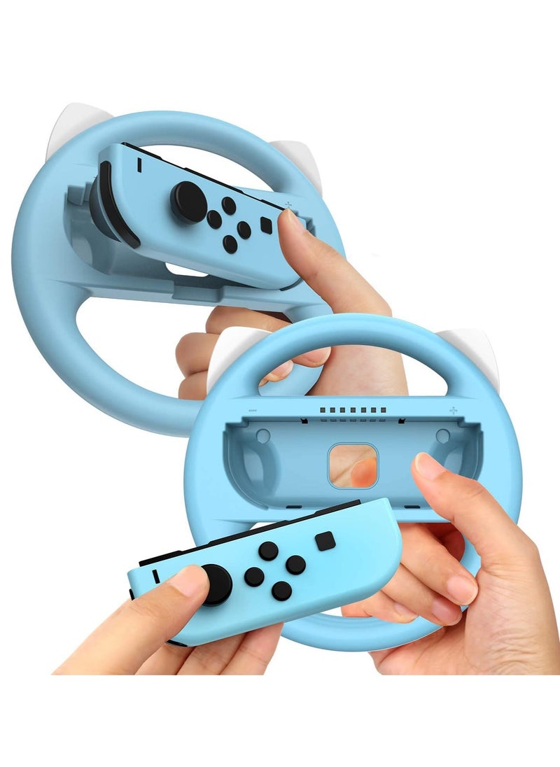 Switch Grip Kit Switch Steering Wheel for Controller Hand Grips for Nintendo Switch Controllers Comfort Racing Wheels Mario Kart 8 Deluxe Nintendo Switch Accessories 4 Pack
