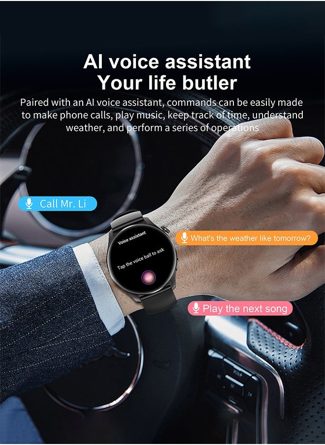Smart Watch 1.53 inch men's and women's smart watches with Bluetooth for making/answering calls, fitness mode and sleep mode, multiple applications, information reminders, multiple languages, 280mAh