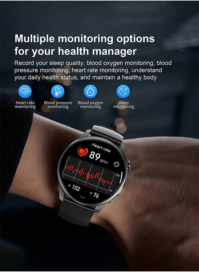 Smart Watch 1.53 inch men's and women's smart watches with Bluetooth for making/answering calls, fitness mode and sleep mode, multiple applications, information reminders, multiple languages, 280mAh