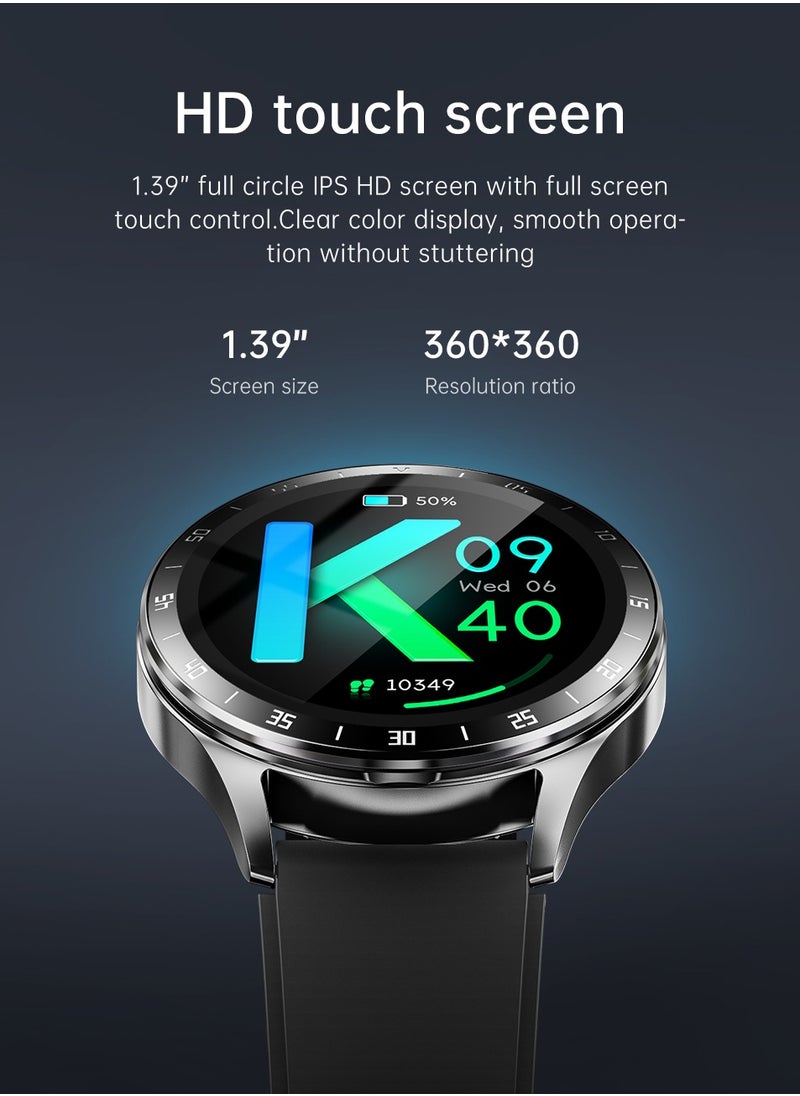 2-in-1 Smartwatch with TWS Bluetooth Earphones – Wireless Dual-Ear HD Calls, Music Playback, IP67 Waterproof, 1.39