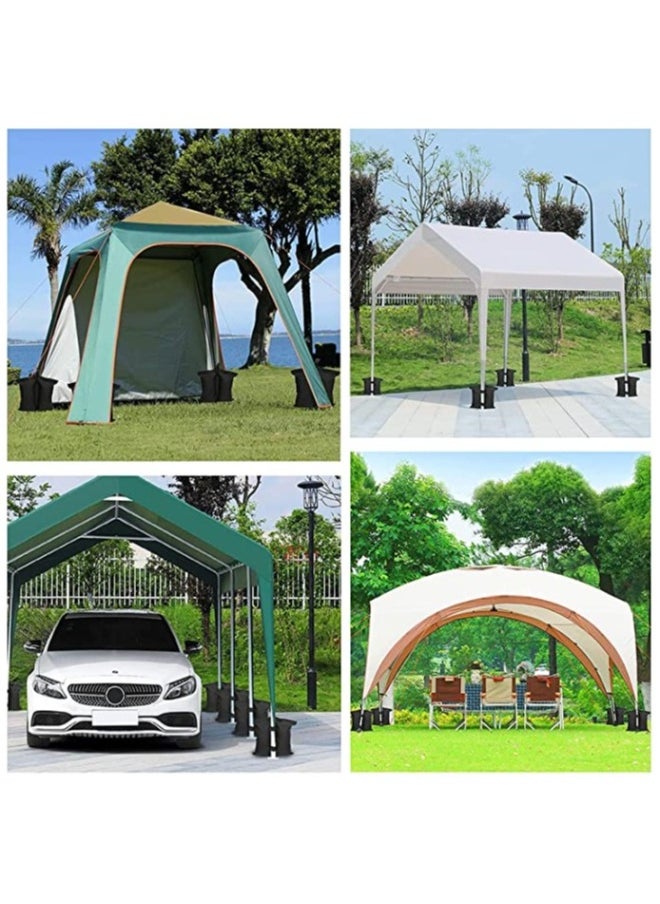 Heavy Duty Canopy Weight Bags - 4 Pack Double-Stitched Sandbags for Tent Legs, Gazebo, Patio Umbrella Base, Outdoor Pop Up Tent, Sun Shelter, Pool Ladder