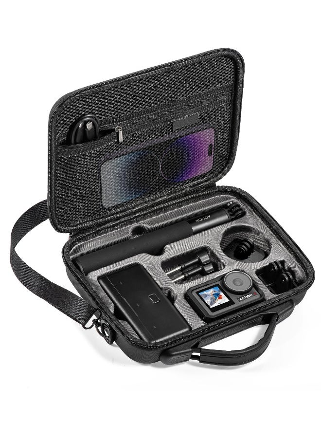 Carrying Case for Osmo Action 3, for DJI Osmo Action 3/Action 4 Camera Accessories Hard Shell Bag Travel Case Compatible with DJI Action 3/Action 4 Adventure Combo