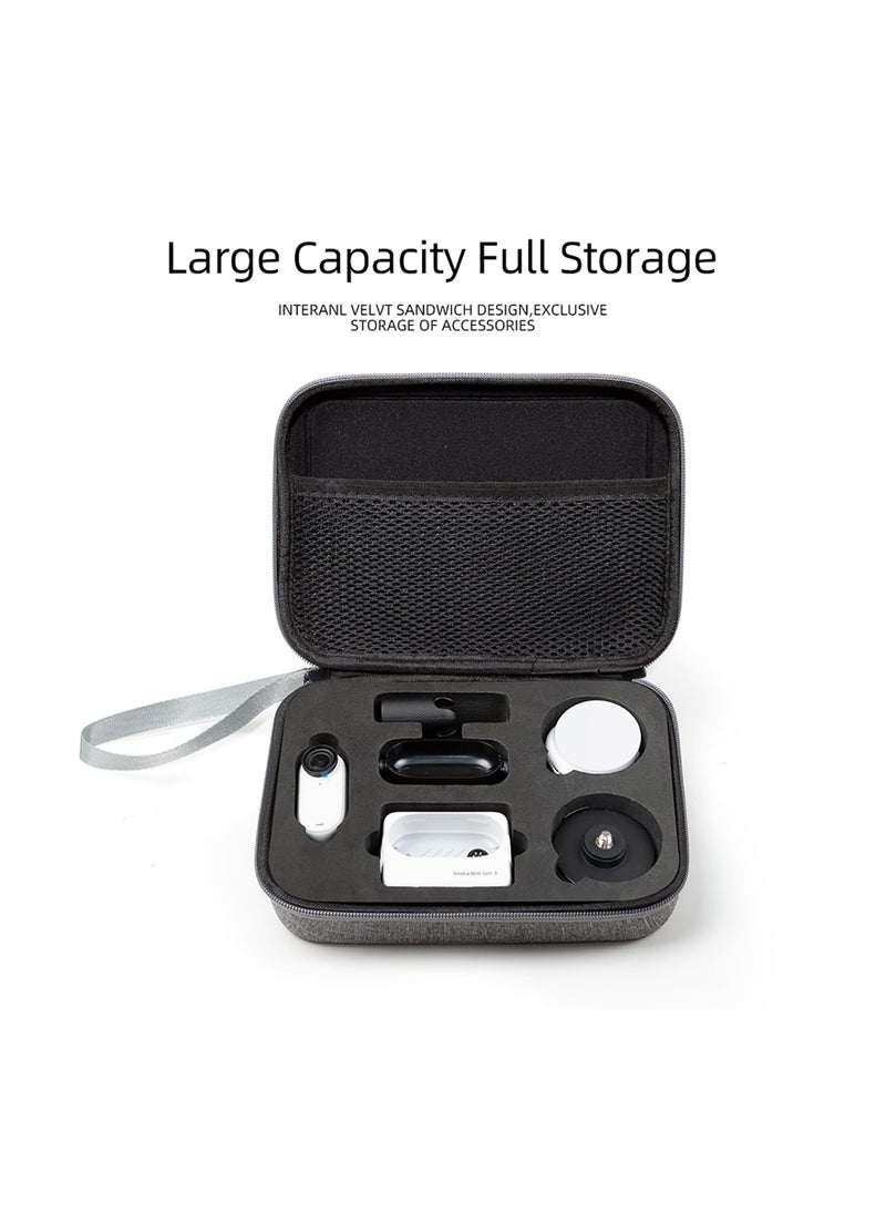 Carrying Case for Insta360 GO 3 Action Camera, Storage Bag Compatible with Insta360 GO 3 (64GB) Action Camera & Accessories Hard EVA Travel Portable Case (Grey)