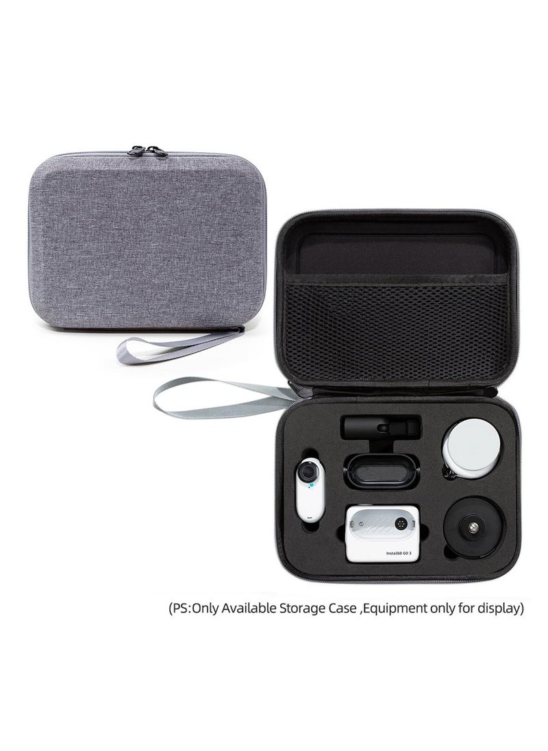 Carrying Case for Insta360 GO 3 Action Camera, Storage Bag Compatible with Insta360 GO 3 (64GB) Action Camera & Accessories Hard EVA Travel Portable Case (Grey)